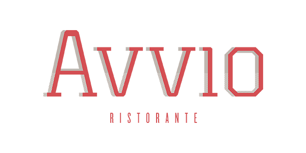 Logo for Avvio in Red and White 