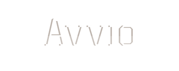 Logo for Avvio in white 
