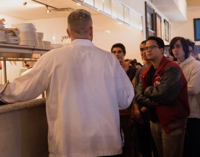 Picture of Chef Coccio with students 