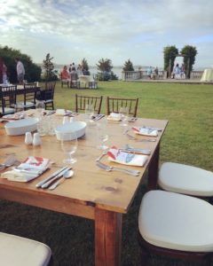 picture of Table overlooking ocean at clambake
