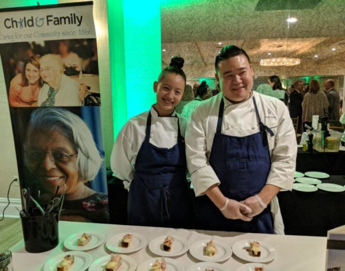 Photo of Chef Cara and Chef Andy at Taste of Newport