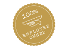 100% employee owned badge