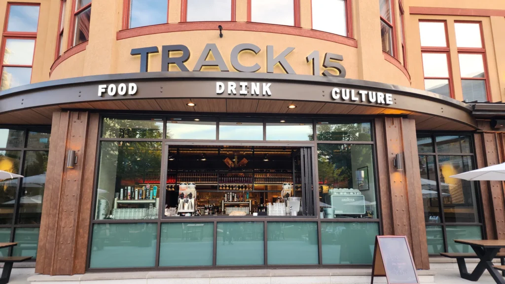 Exterior of track 15 restaurant